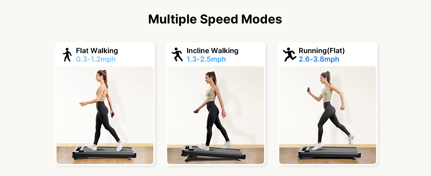 Bluearth Walking Pad: Ходункова доріжка з регулюванням нахилу 10%, стіл для бігу, смарт-додаток, доріжка для дому з LED-дисплеєм, чорний колір