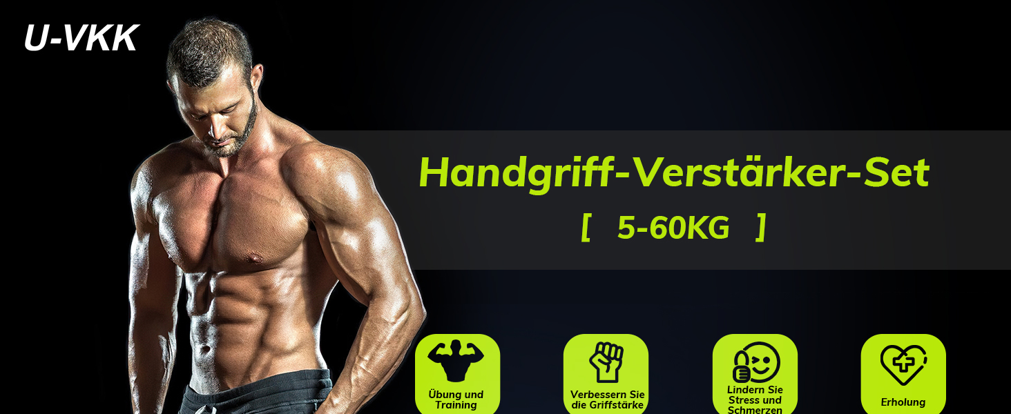 Набір для тренування зап'ястя 2 шт. Handtrainer, 5-60 кг, для спортсменів та реабілітації, FC0101 (темно-сірий)