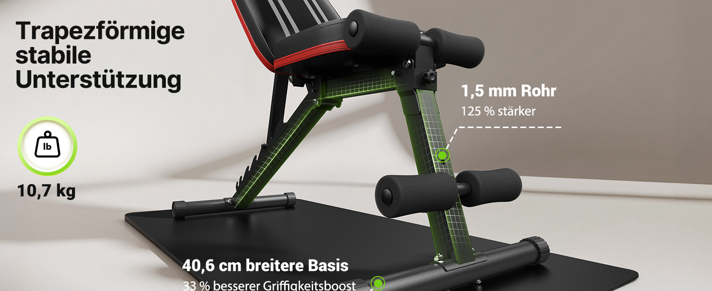 Тренувальна лава FLYBIRD багатофункціональна, 8 положень спинки/3 положення підніжки, вантажопідйомність 300-318 кг, складана, для дому, чорно-червона