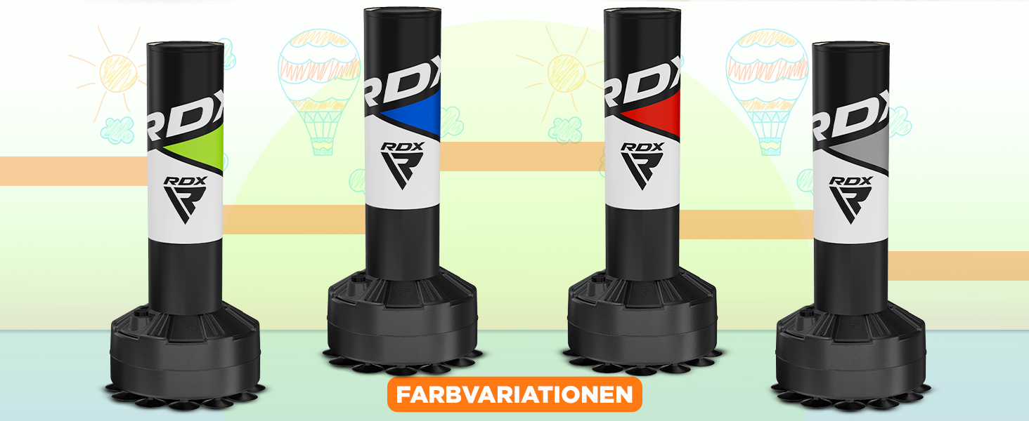 Дитячий боксерський мішок RDX 4ft з підставкою, рукавички для тренувань, MMA, кікбоксинг, бокс, рукопашний бій, муай-тай, сірий