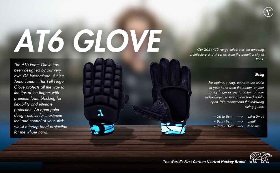 Хокейні рукавички Y 1 Hockey AT6 для полів, дитячі, з захистом пальців, пінополіуретан