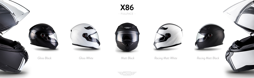 Мотошолом повнолицевий Integral X86 Matt Black, ECE, з візором, швидкознімний замок, сумка, розміри XS–XXL (53-64 см)