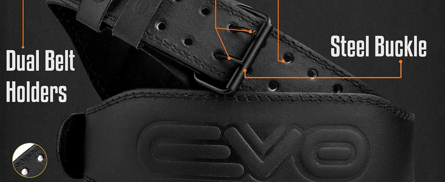 Пояс для важкої атлетики EVO Fitness 4/6/8 дюймів для чоловіків та жінок. З підкладкою для підтримки попереку, з ременями для зап'ястя. Для тренувань з гирями, підтягувань, віджимань. Чорний.