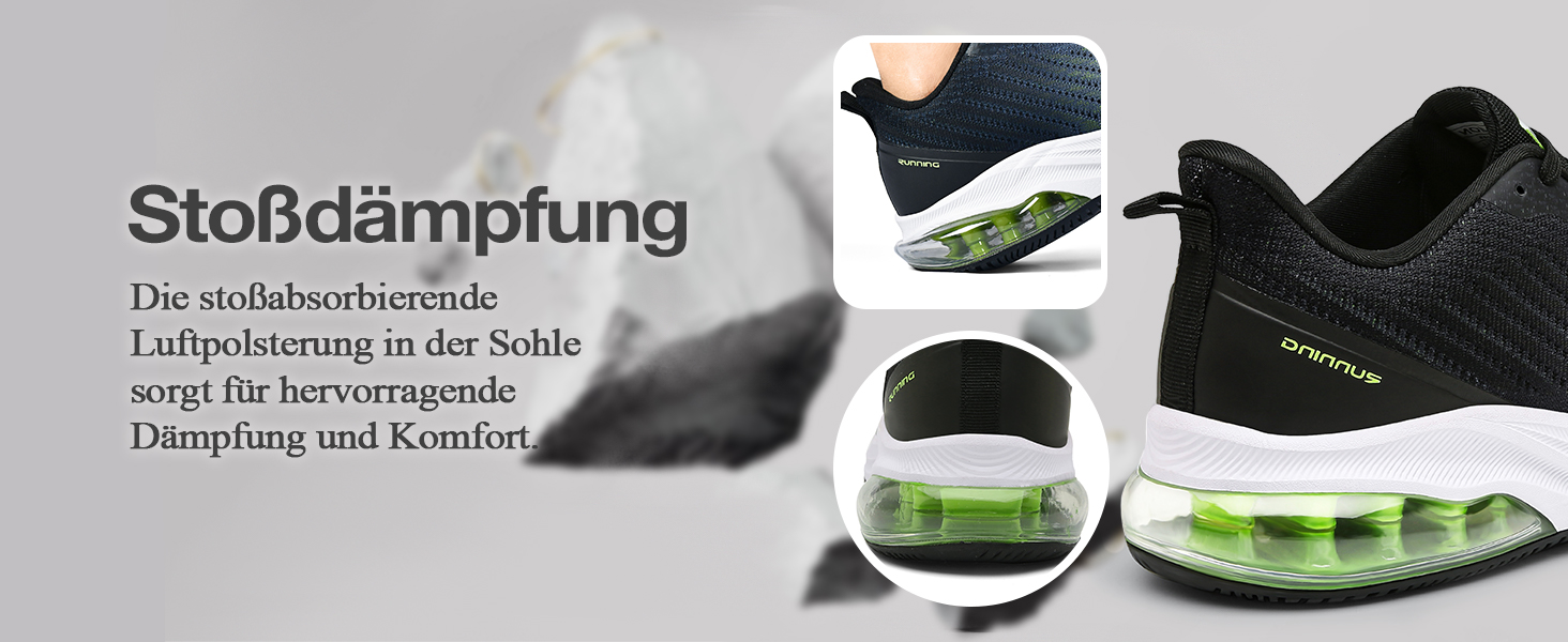 Кросівки для чоловіків та жінок: спортивні, легкі, з повітряною подушкою, для бігу та фітнесу, дихаючі, розміри 36-47 EU, чорний та червоний кольори