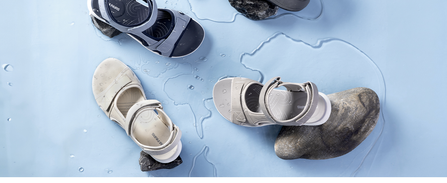 Сандалії жіночі DREAM PAIRS для трекінгу та відпочинку, EVA-устілка, підошва TPR, регульовані ремінці, 41.5 EU, Marine