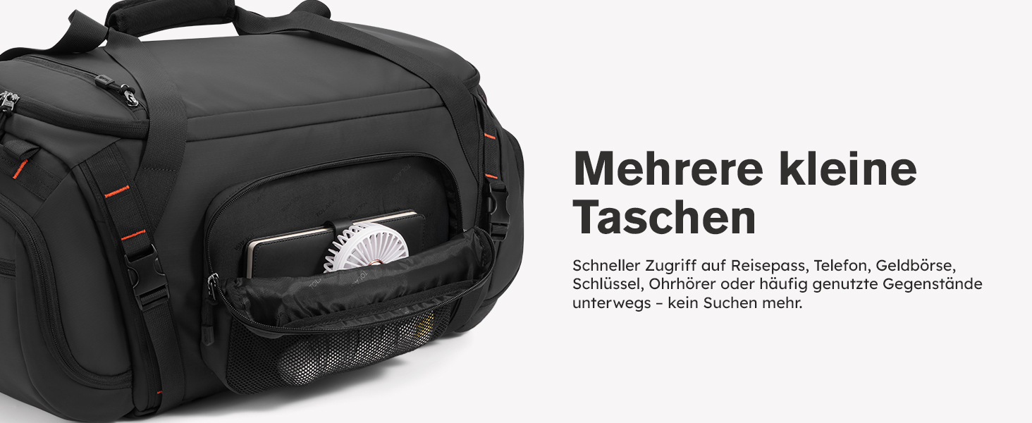 Спортивна сумка-рюкзак Tolaccea 40L з відділеннями для взуття, мокрого одягу та ноутбука 15.6