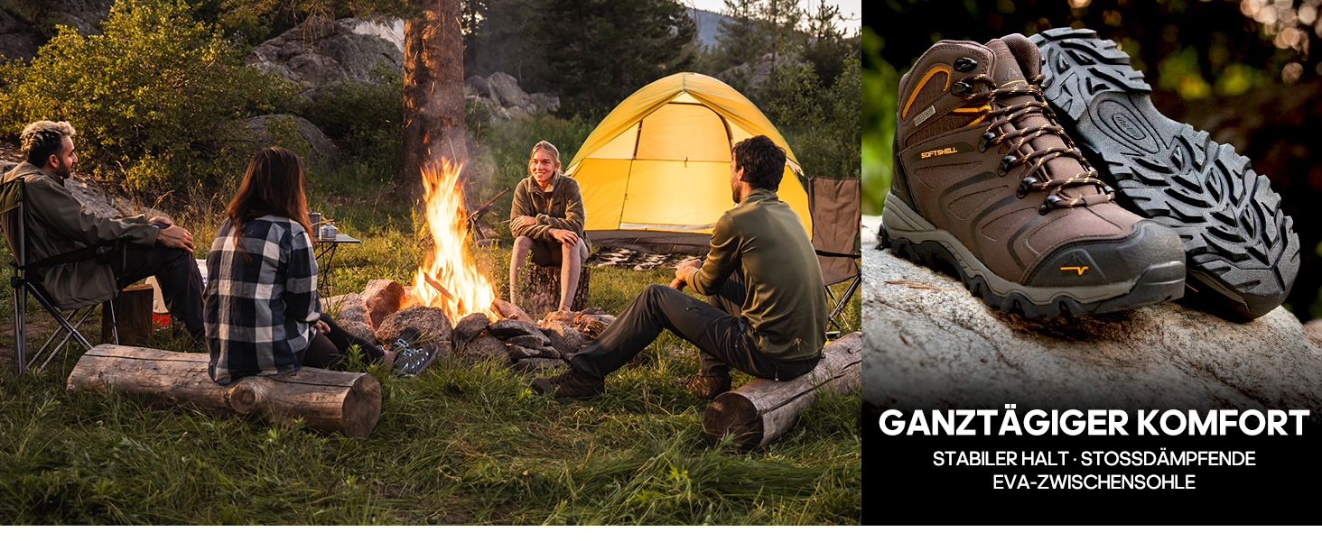 Чоловічі туристичні черевики NORTIV 8 для хайкінгу та трекінгу, водонепроникні, для скелелазіння, розмір 43 EU, коричнево-чорні