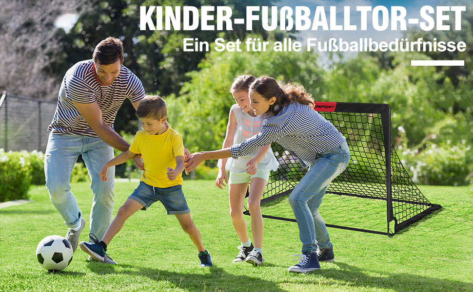 Ворота для футболу в сад для дітей. Набір для тренувань з 2-х воріт Pop-Up, складаються, для гри в приміщенні/на вулиці. Включає м'яч розміру 3, конуси (10 шт.) та насос для м'яча