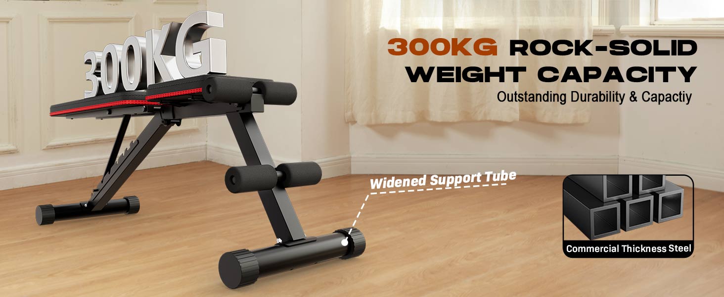 Складана лава для тренувань Roygym, мультифункціональна, з регульованою спинкою, для загальної фізичної підготовки, витримує до 400 кг, чорно-червона