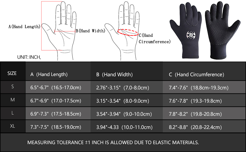 Неопренові рукавички PAWHITS 3 мм для плавання, дайвінгу, каякінгу та серфінгу (чоловічі/жіночі)