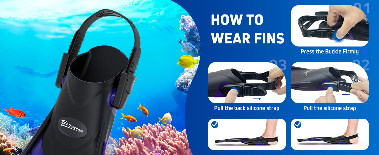 Набір для снорклінгу для дітей з ластами, маска з антизапітнінням 180° панорамний огляд, регульовані плавальні ласти та преміум сухий снорк, 3 в 1 набір для снорклінгу для дітей з сумкою, L/XL(31-36), блакитний