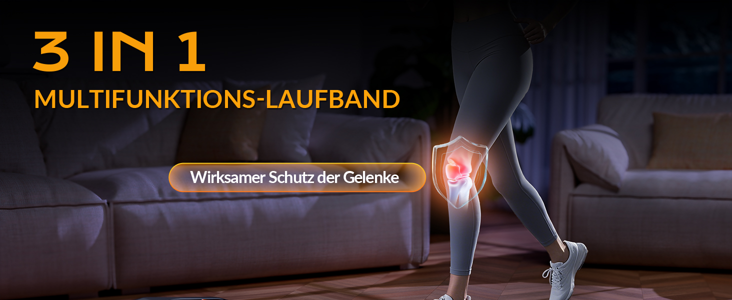 Біговий тренажер з нахилом 10%, Компактний біговий стіл для дому та офісу, Walking Pad, вантажопідйомність 150 кг, 2.5HP тихий мотор, портативна бігова доріжка з пультом керування 1-6 км/год, жовтий