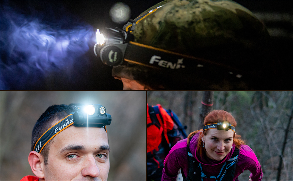 Налобний ліхтар Fenix HM65R LED: 1000 лм (промінь) та 400 лм (заливка), водонепроникний, зарядка USB-C, для трейлраннінгу, альпінізму та велоспорту