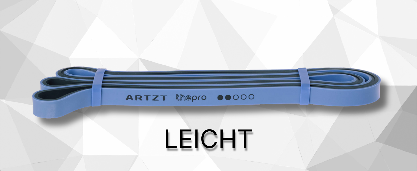 Набір еластичних стрічок для фітнесу ARTZT thepro: 5 рівнів опору, для силових тренувань, розтяжки та реабілітації, Loop Band 208 см