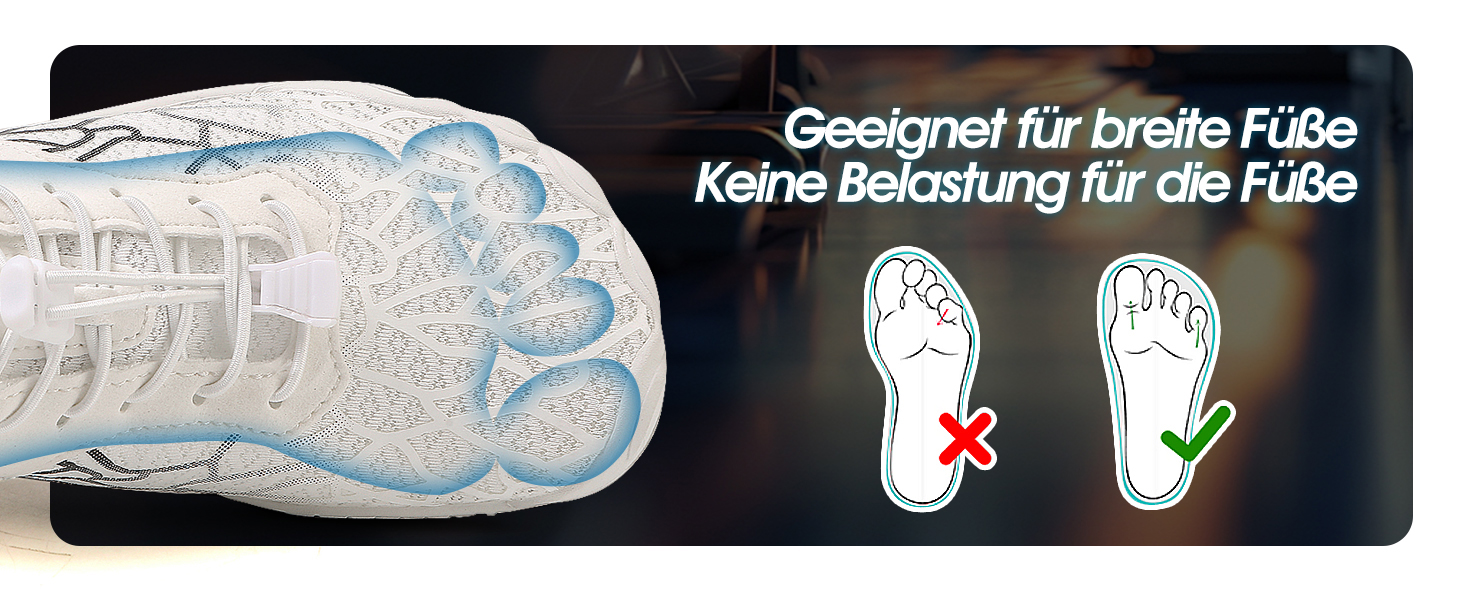 Взуття для плавання, водяні черевики для жінок, п'ятипалі, неслизька підошва, швидке висихання, дренажна система, легкі босижні черевики для багатоцільових активностей, білий/блакитний, 36-47 EU, Whiteblue 811 42 EU