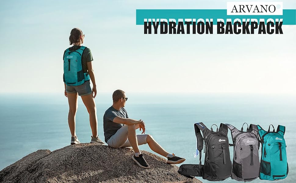 Рюкзак Arvano Hydration з гідрат. міхуром 2л, терм. відсік, водонепр., чорний/сірий