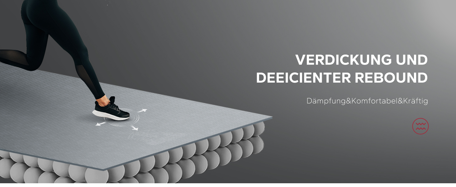 Килимок для йоги та фітнесу HAPBEAR Yogamatte XXL: протиковзний килимок для спорту та гімнастики, PVC, висока щільність, 8 мм (різні розміри)