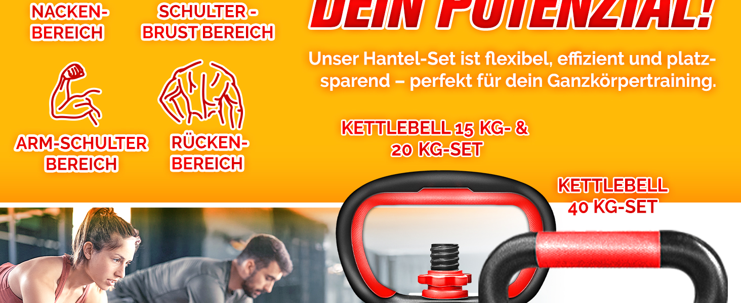 Набір гантелей 2-в-1 Hanteln Set 15-30 кг: регульовані гантелі, штанга зі зірковими фіксаторами, з'єднувальна труба (включно з гирею 40 кг)