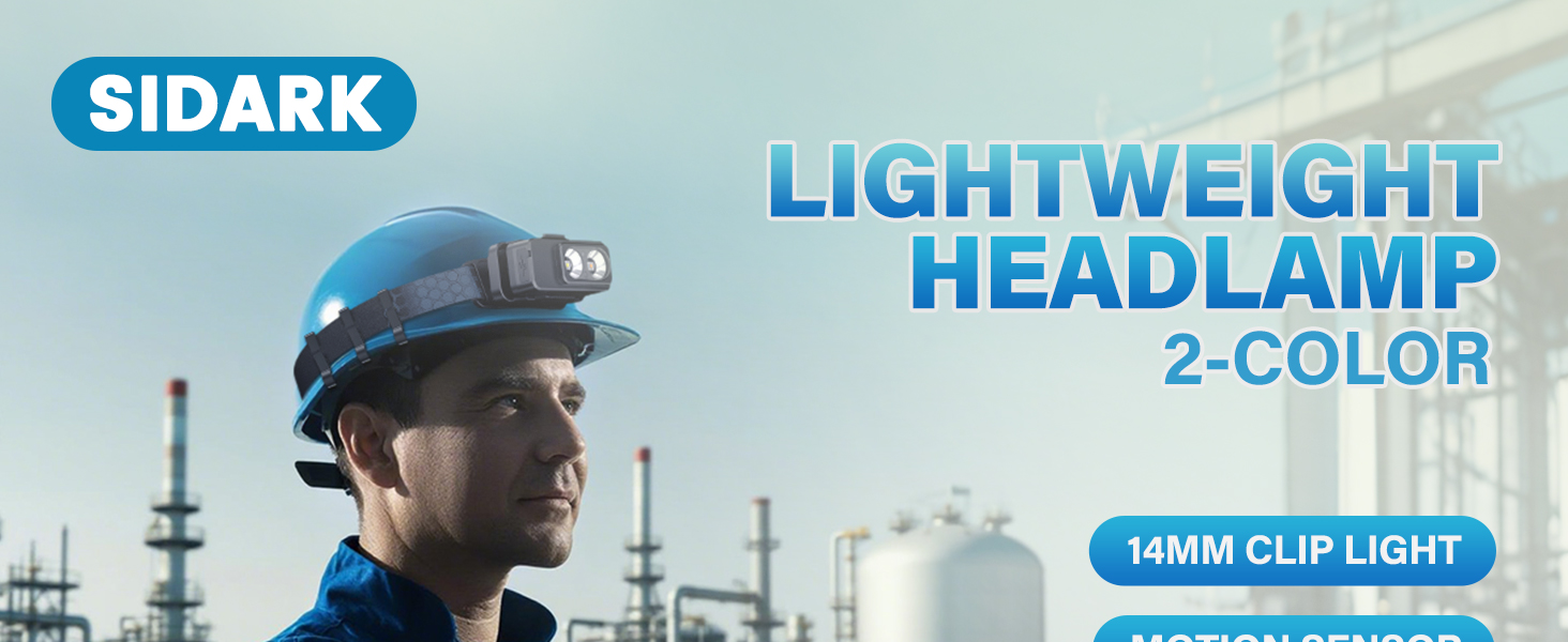 LED налобний ліхтар Sidark з акумулятором, 2 шт. - 8 режимів, сенсор, водонепроникність IPX7, магнітний, для кемпінгу та активного відпочинку