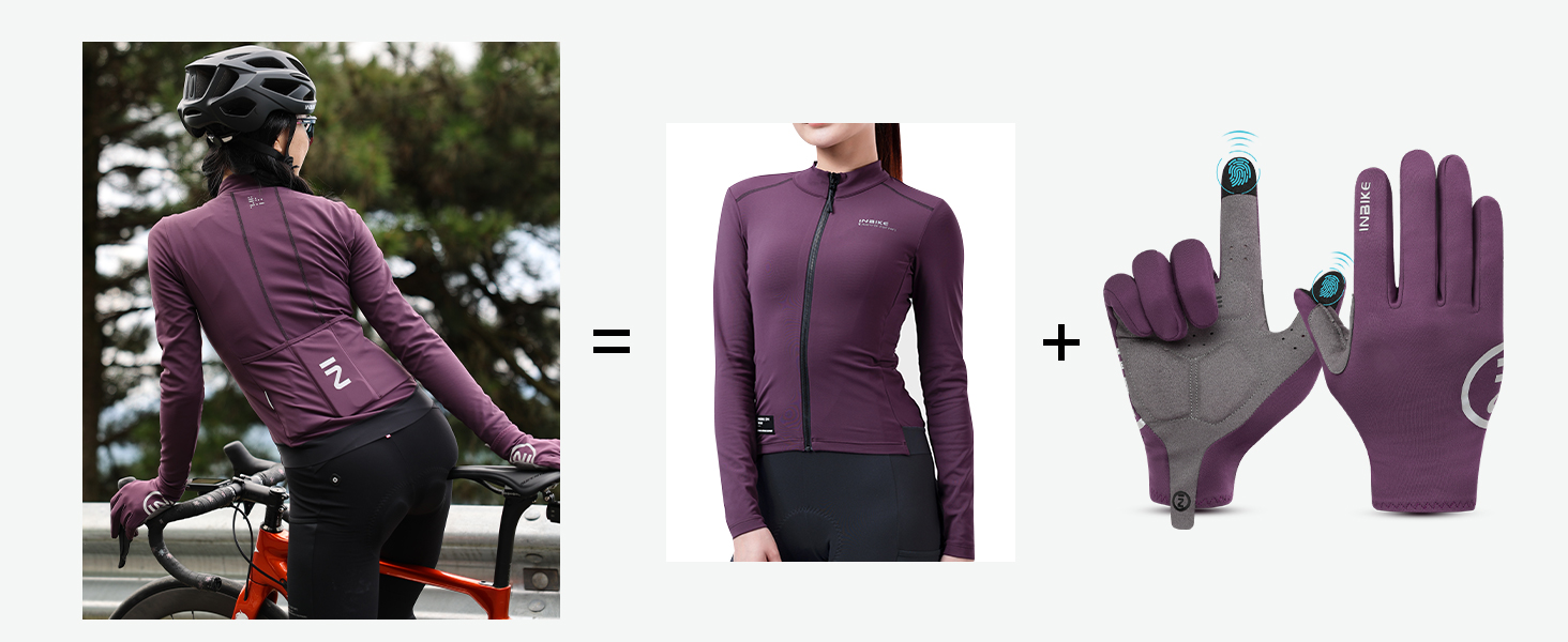 Велосипедні рукавички INBIKE зимові, чорні, для катання на велосипеді, лижах, бігу, з підкладкою для сенсорного екрану, теплі, вітронепроникні, антиковзаючі