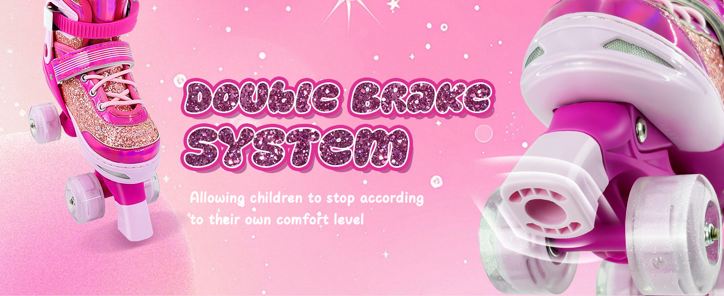 Ролики для дівчаток, 4 розміри, світловідбиваючі, ролики з підсвічуванням, для початківців, подарунок на Новий рік та день народження, S (EU28-31), рожеві