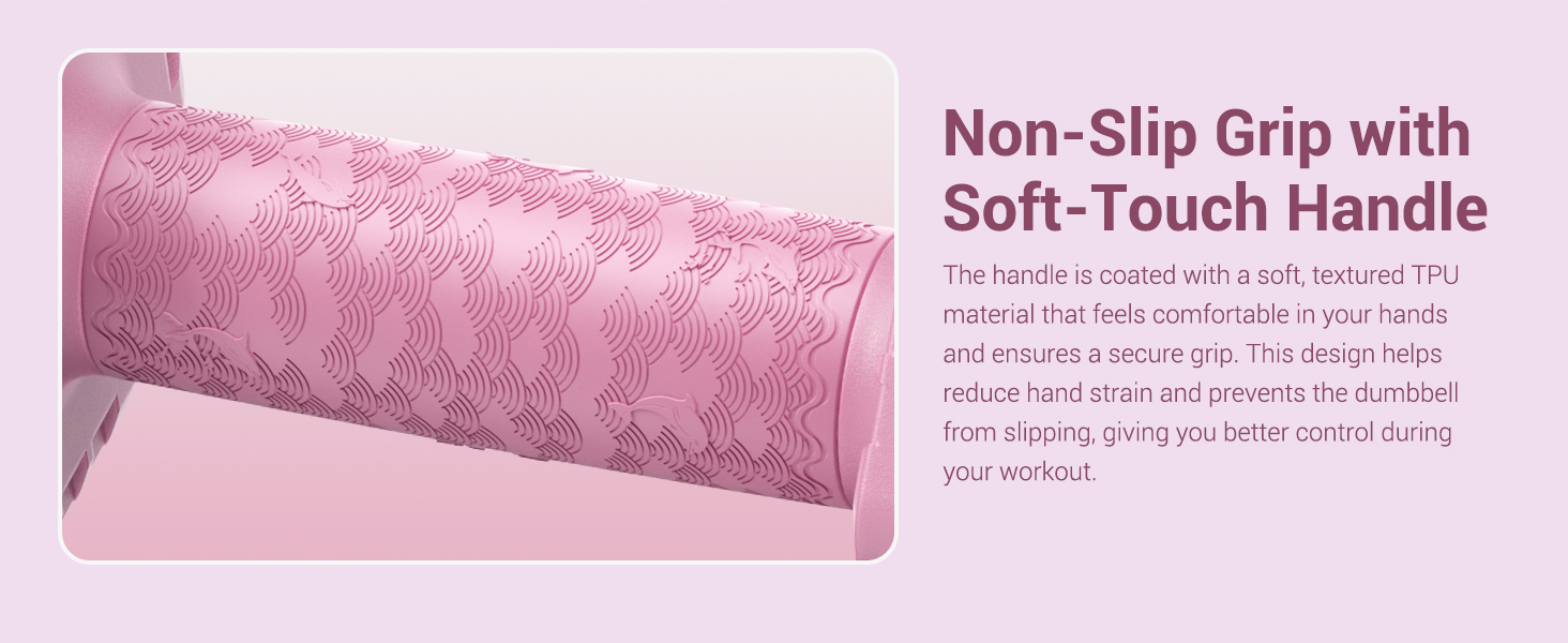 Набір гантелей Yoleo регульований 2/4 шт. для дому, 2 кг, 3 кг, 4 кг, 5 кг, з м'яким TPR-покриттям, для тренувань всього тіла (рожевий)