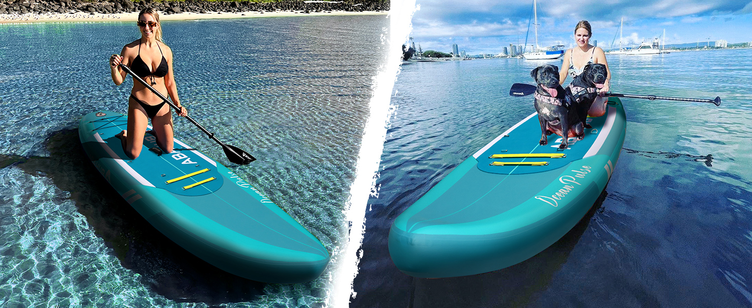 Надувний SUP Борд Abahub 320x78x15см: Комплект для Станд Ап Паддлінг, Каякінг, Риболовля. З регульованим веслом та сидінням.