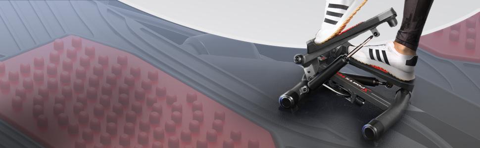 Sportstech 2в1 Твістер Степпер зі скакалкою - STX300. Степпер-твістер та бічний степпер для дому. З дисплеєм, регулюванням опору, для початківців та професіоналів. Комплект Hometrainer STX300