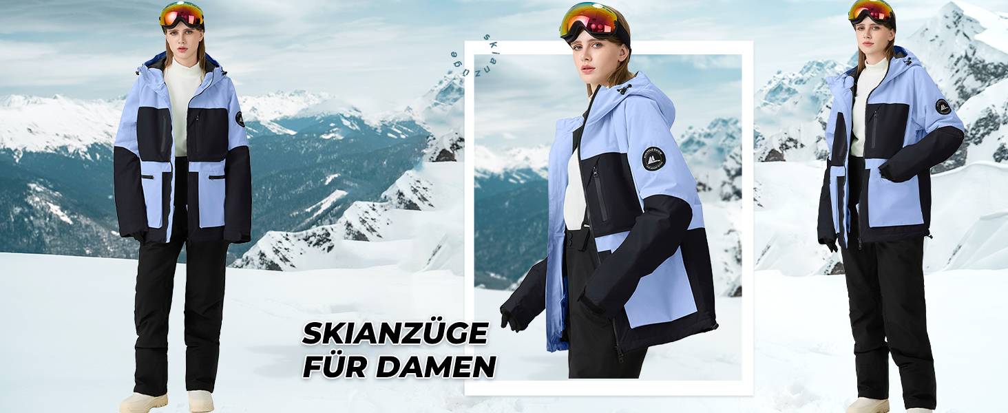 Костюм для сноубордингу та лижного спорту HOTIAN Daen (M, 167 GR+GR) - комплект куртка та штани, водонепроникний, вітронепроникний