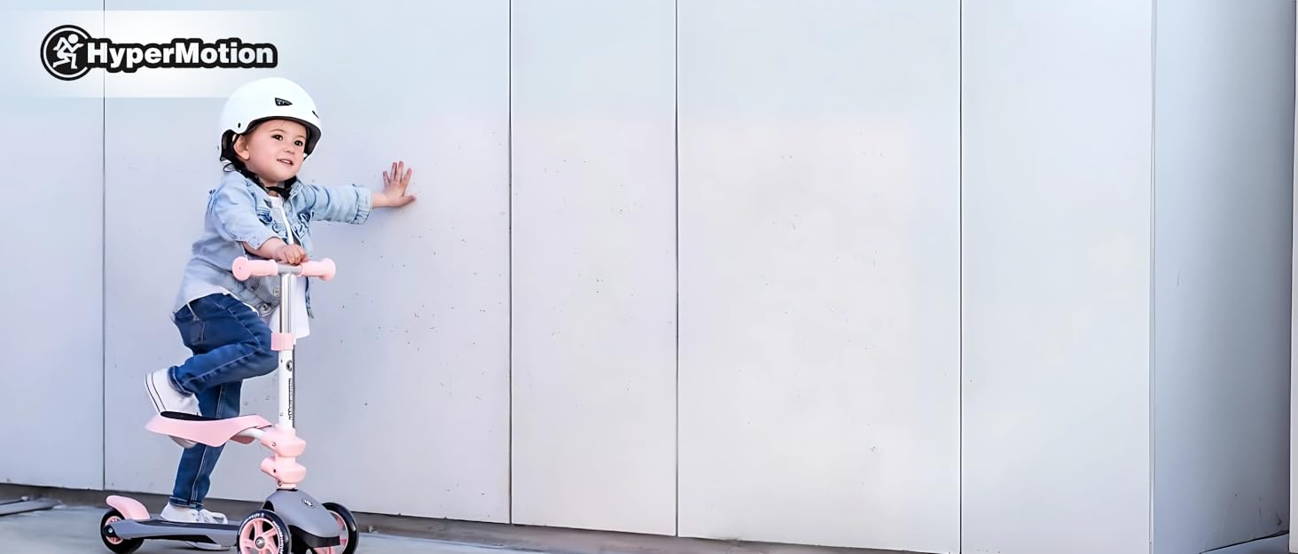 Триколісний велосипед HyperMotion для дітей від 1 року з батьківською ручкою - 3-в-1, сірий