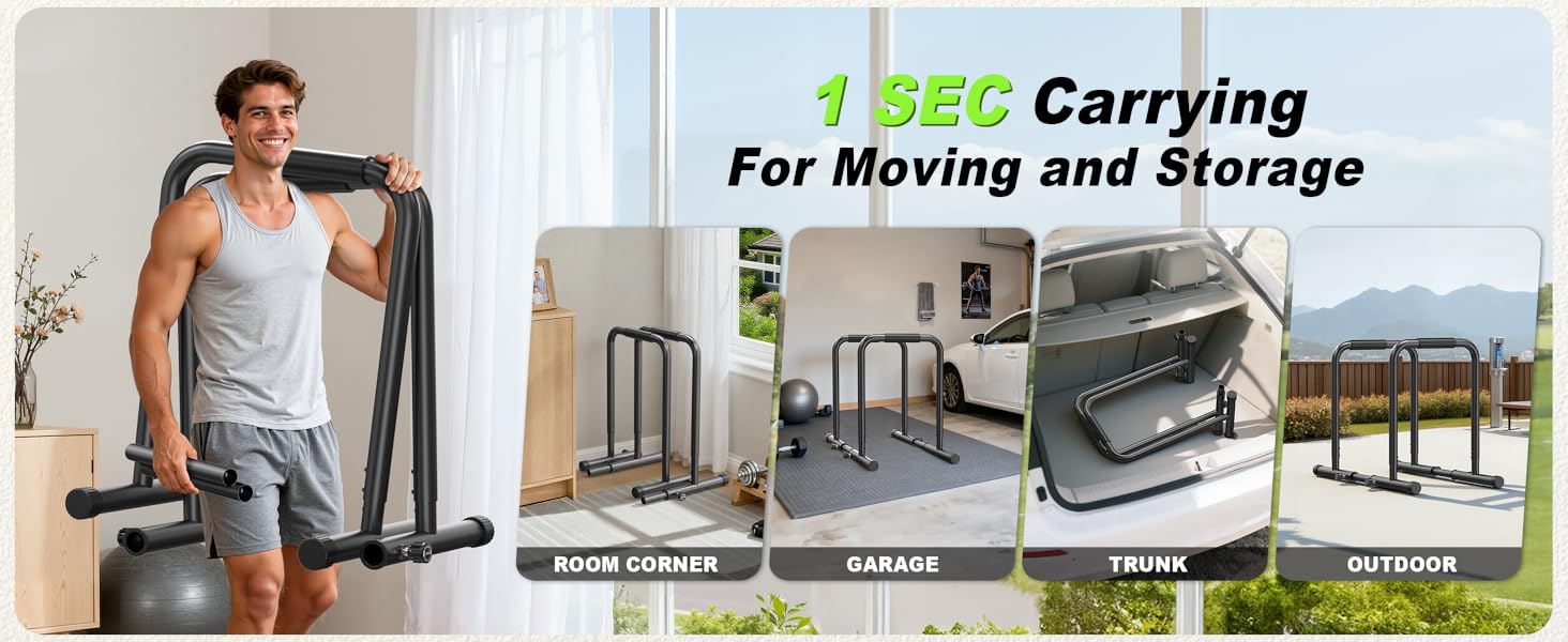 Стійка для віджимань та підтягувань Power Tower, регульована висота 170-220 см, чорна, для дому