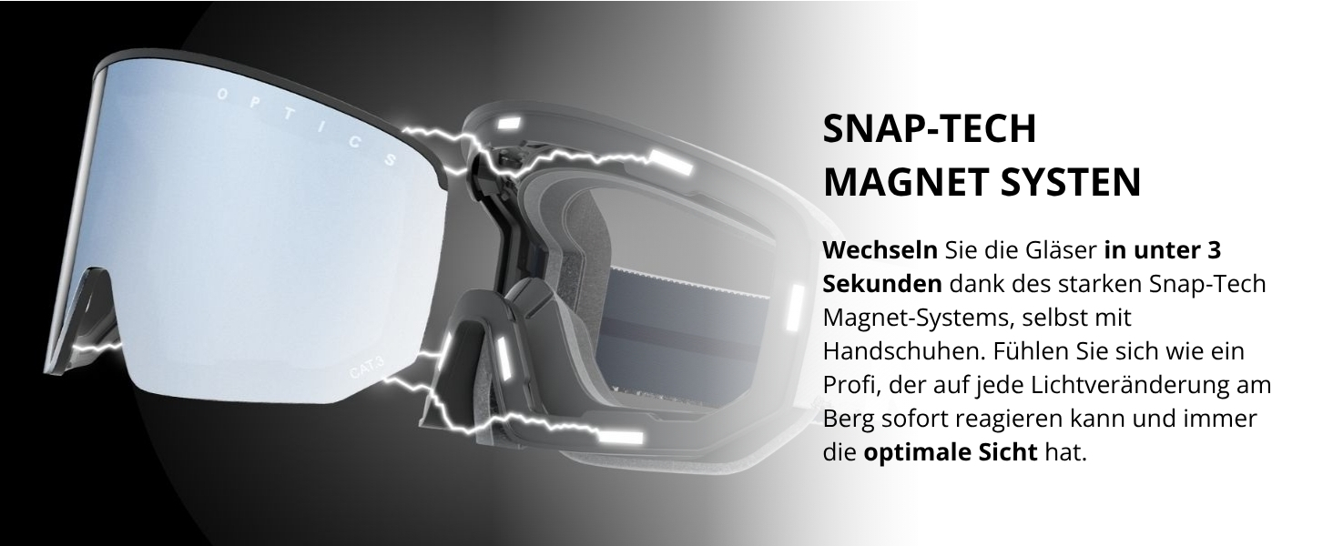 Гірськолижна маска NAKED Optics для чоловіків OTG, чорна (синє скло)