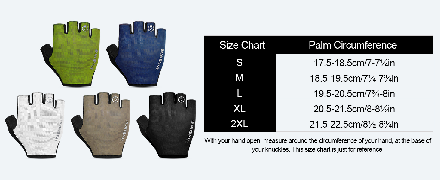 Велосипедні рукавички Inbike Kurz - короткі півпальцеві рукавички для MTB, дихаючі літні рукавички, 5 кольорів, чорний & морський (M, PLAM=18.5-19.5cm)