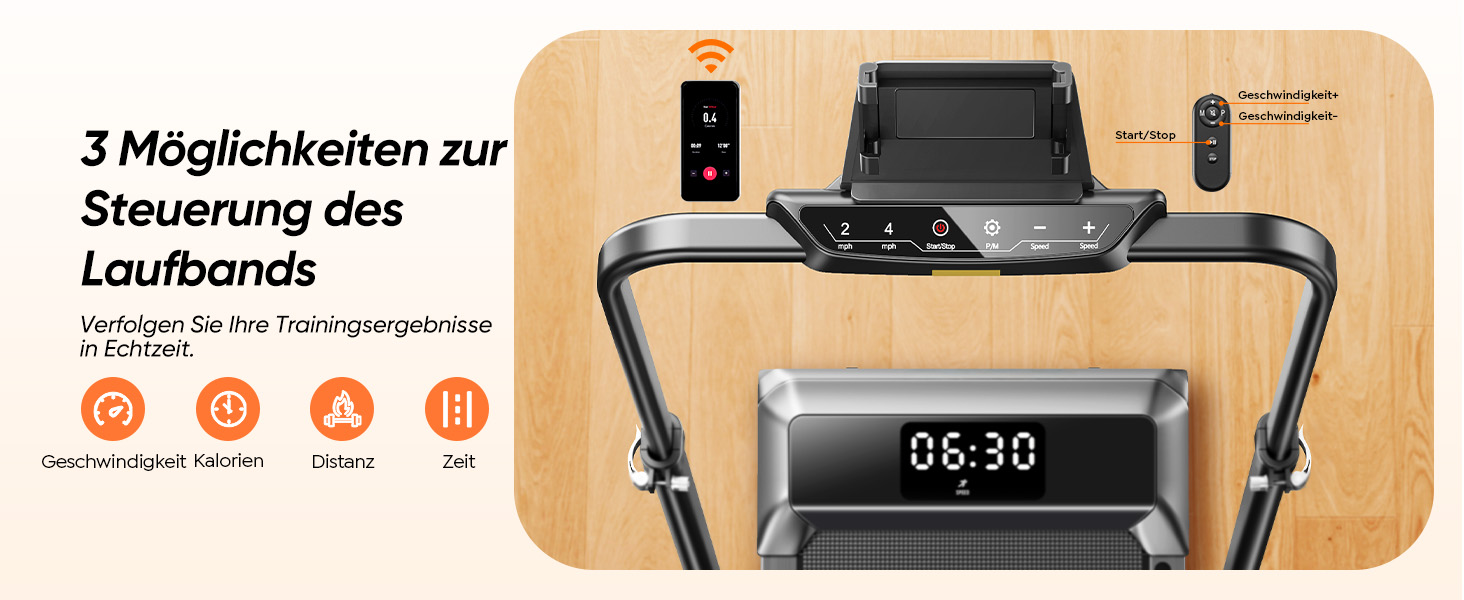 Біговий тренажер для дому з нахилом 5 в 1, 12% нахил, 2.5HP, складаний, з LED-дисплеєм, до 136 кг, сірий, без встановлення