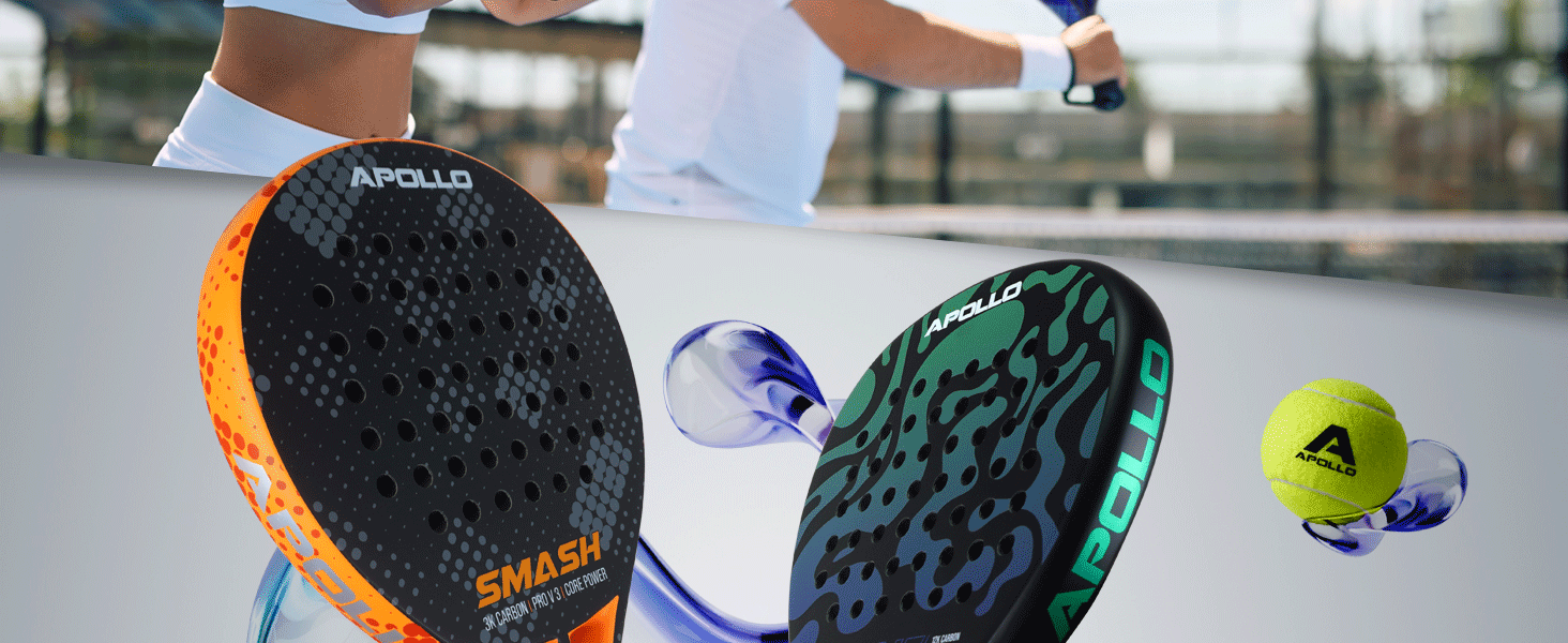 Ракетка для паделу Apollo 12K Carbon Purple - професійна ракетка для гри в падел для чоловіків та жінок, карбон 12K