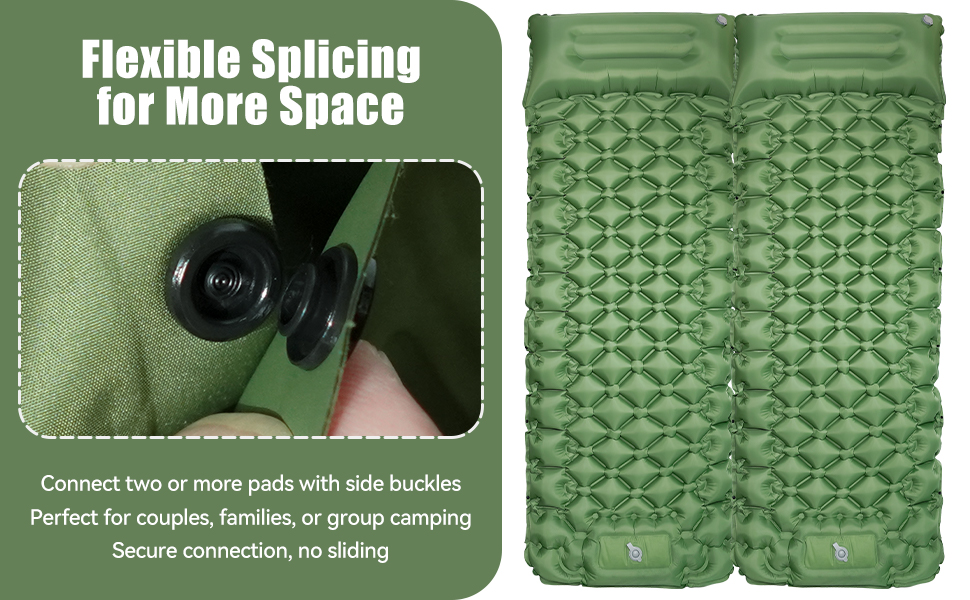 Isomatte самонадувна туристична, килимок для кемпінгу Ultraleicht з помпою та подушкою, водонепроникний, для відпочинку на природі