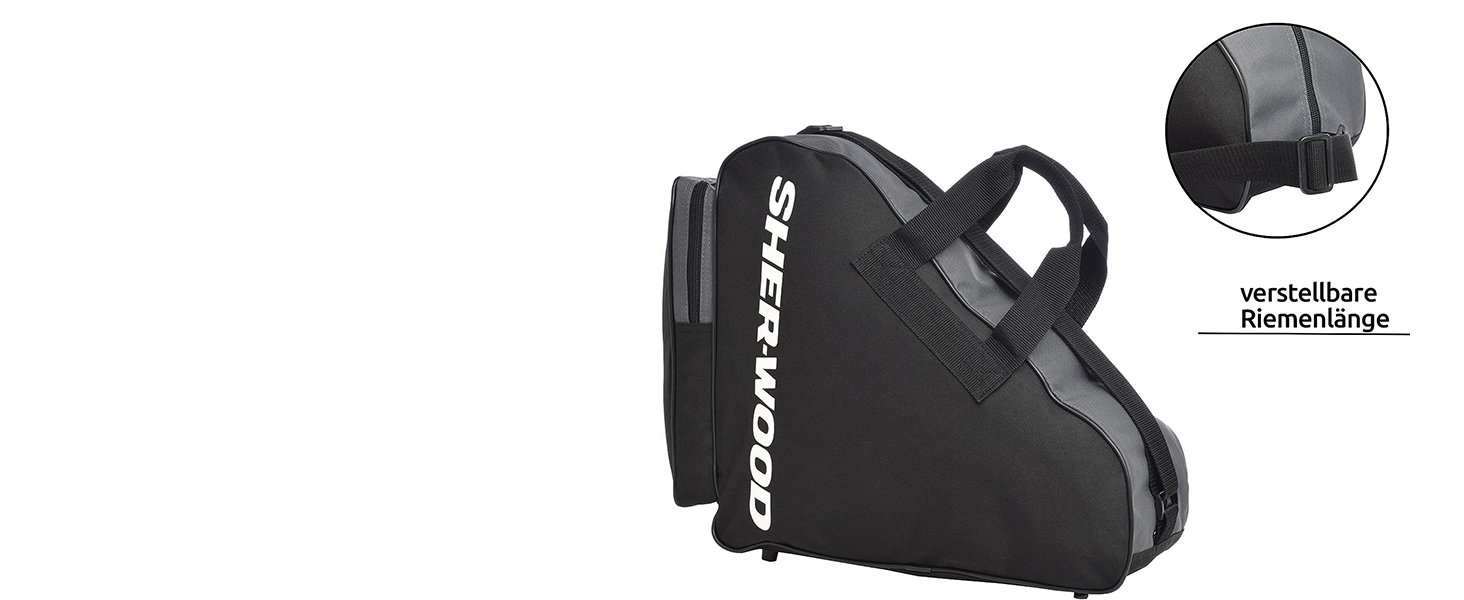Сумка для ковзанів Sherwood: для ковзанів, роликів та хокею. Чорна сумка для дорослих та дітей