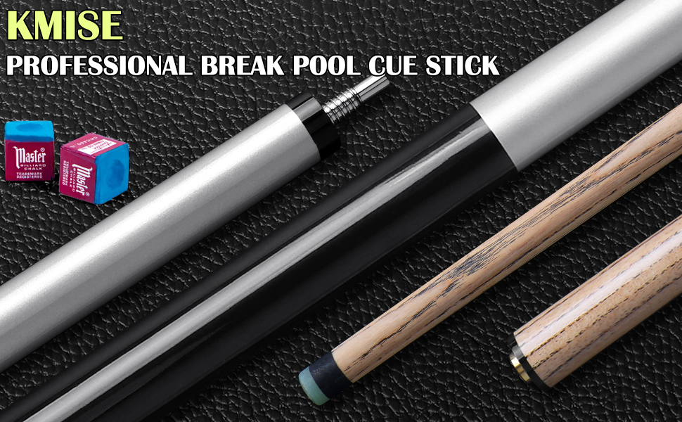 Більярдний кий для брейка Kmise, 57 дюймів, 2 частини, з наконечником 13 мм, крейдою та рукавичкою
