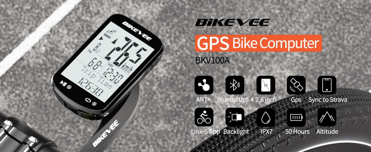 Велокомп'ютер GPS бездротовий ANT+ Bluetooth 2.6
