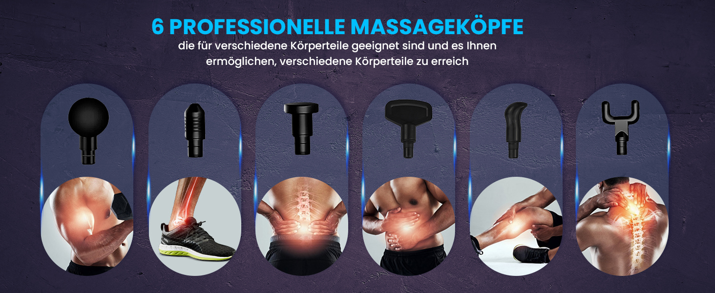 Масажний пістолет Extralink Pro Massage Gun, 6 змінних насадок, 30 різних швидкостей, масажер, масажер для шиї, масажер для м'язів, до 3800 об/хв, USB-C, релаксація PRO 3800 об/хв