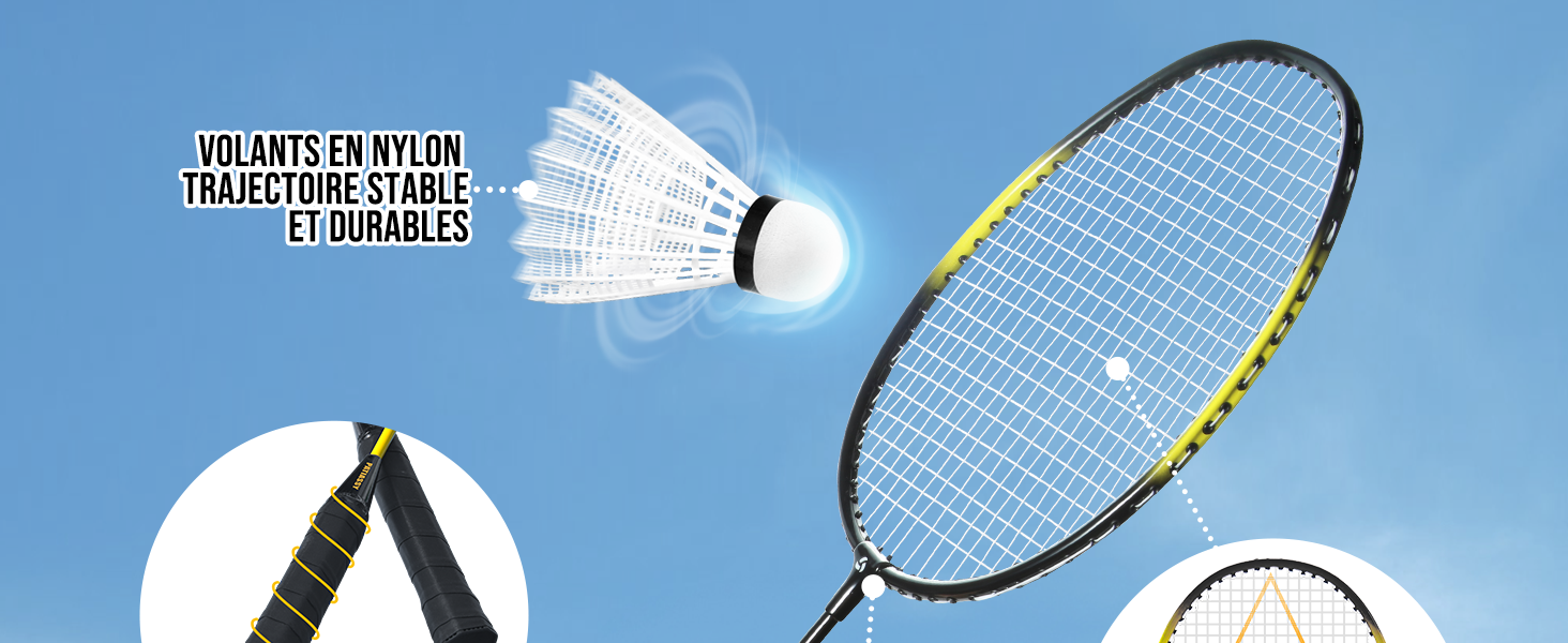 Мережа для бадмінтону професійна, нейлон, для вулиці та залу