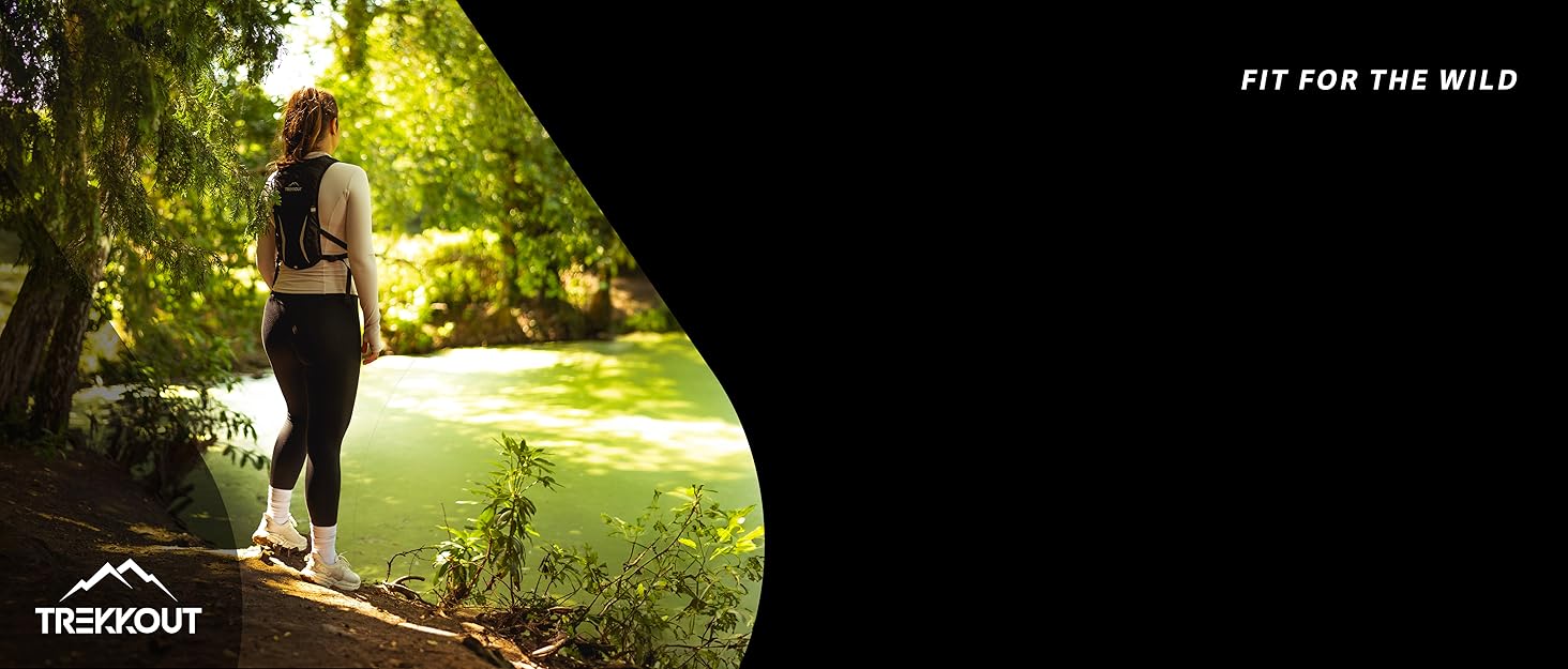 TREKKOUT Ultraleichte Isomatte з подушкою | Легка надувна туристична матрац для кемпінгу, подорожей та відпочинку | З інтегрованою помпою, водонепроникна, для одного спального місця