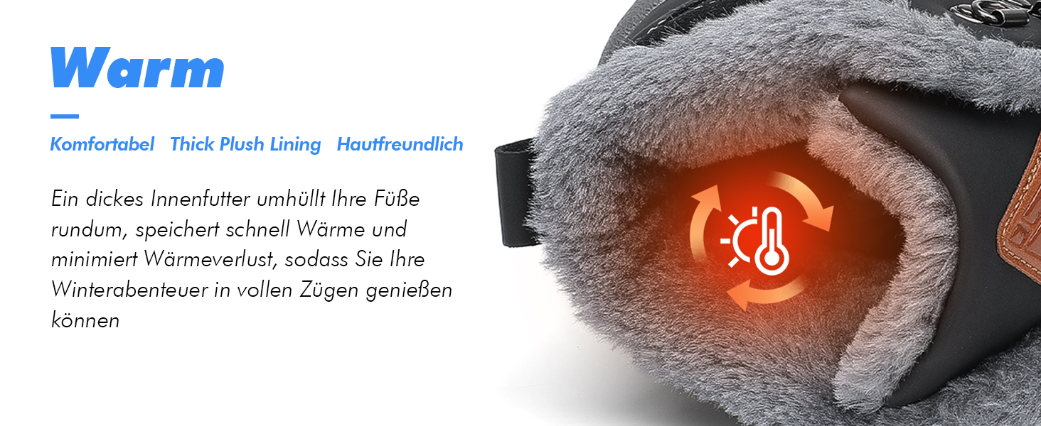 Зимові черевики для чоловіків та жінок. Теплі зимові чоботи Outdoor. Чорні черевики для снігу, 40 EU