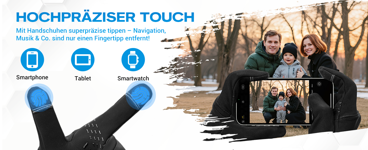 Зимові велосипедні рукавички, рукавички для бігу з сенсорним екраном та кріпленням від втрати – вітронепроникні спортивні рукавички для чоловіків та жінок для їзди на велосипеді, бігу та активного відпочинку