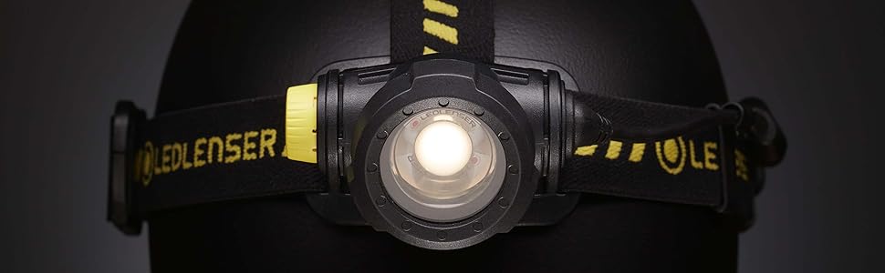 Ліхтар налобний LED Ledlenser H7R Work 1000 люмен, акумуляторний, водонепроникний IP67, регульований, з USB-кабелем