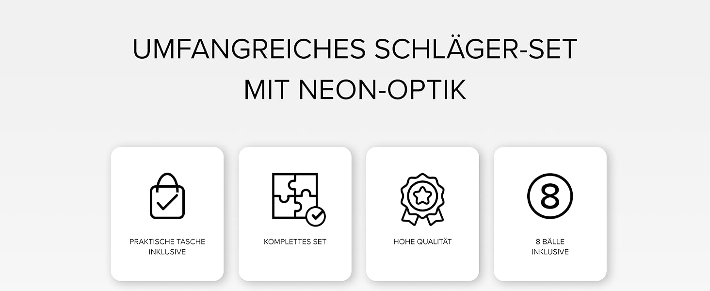 Набір для настільного тенісу JOOLA NEON (4 ракетки, м'ячики, сумка)