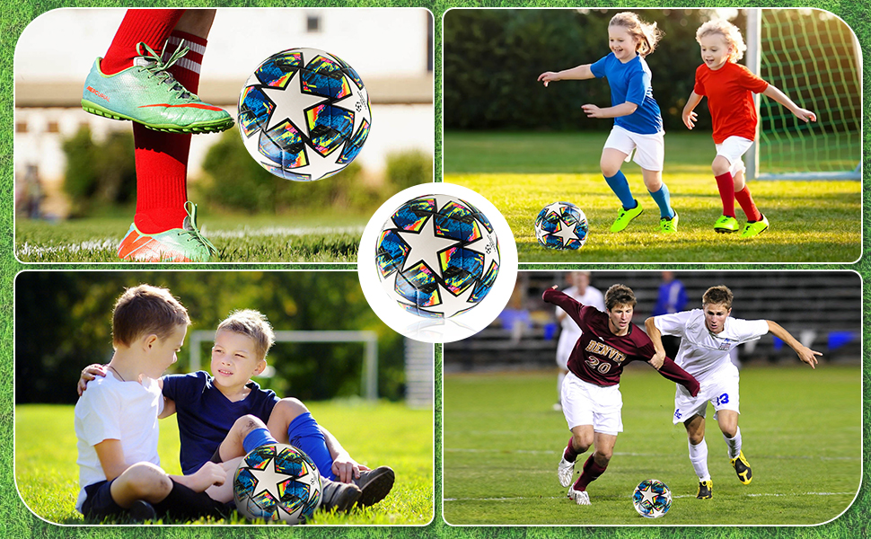 Футбольний м'яч Champions FootBall розмір 5 для дітей та дорослих - ідеальний подарунок для фанатів, гри та тренувань