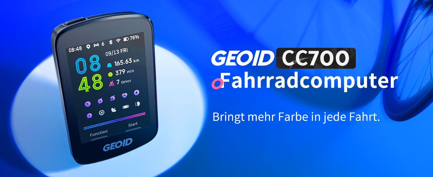 Велокомп'ютер GEOID CC700 GPS бездротовий з кольоровим екраном 2.8