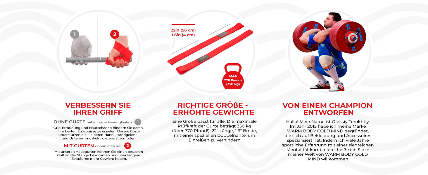 Ляски для підйому тягарів Warm Body Cold Mind: 3мм/6мм неопрен, 350кг, для кросфіту, бодібілдингу, важкої атлетики, тренажерного залу, чорні PRO