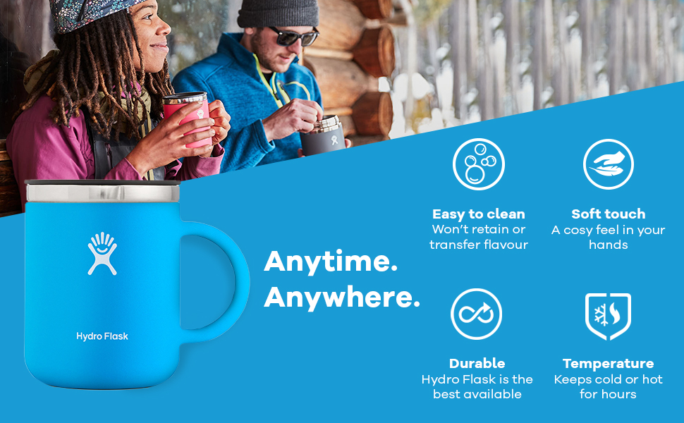 Термос HYDRO FLASK M24CP001, нержавіюча сталь 18/8, чорний